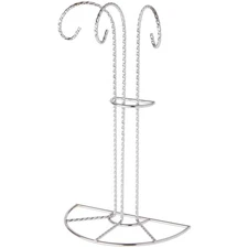 Bard's 3 Arm Silver Ornament Stand, 11.25" H x 6.75" W x 3.75" D