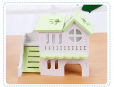 Wooden Hamster Animal Hideout House Double-Storey Pet Hut Play Toy Guinea Pig Ac