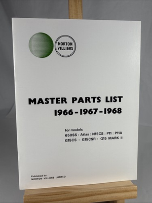 #ad Norton Villiers Master Parts List 1966 68 Atlas G15 P11 650SS OEM $71.98
