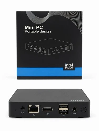 Intel Mini PC Portable Design Desktop Black HDMI Ethernet USB