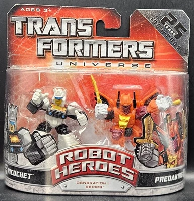 Transformers Robot Heroes Universe 2.0 G1 Ricochet und Predaking Neu - Bild 1 von 4
