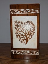 Handmade Cremation Urn for Human Ashes  Tree of Life Wooden Urns Hand-Crafted