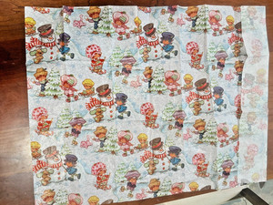 VTG 1980'S STRAWBERRY SHORTCAKE Tissue Paper Sheet 28" x 20"