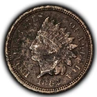 1862 1c Indian Head Small Cent - XF Dets - SKU-Y6269