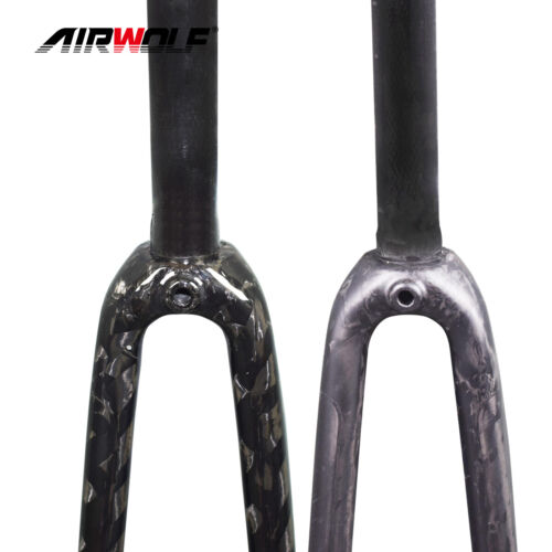 12K Road Bike Fixed Gear Bicycle Carbon Forks Fork Threadless 1"(25.4mm) 700C - Picture 4 of 12
