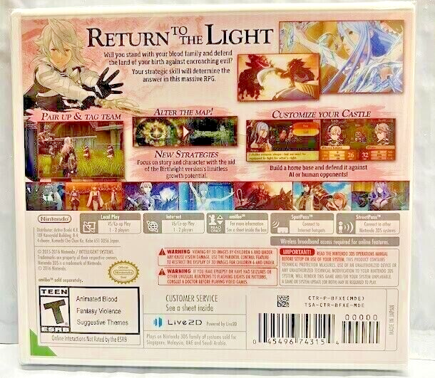 Fire Emblem Fates: Birthright 3DS Brand New Game (Multiplayer