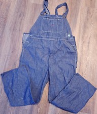 1970's Mens Bibs Jeans Overalls 44-46" Waist with 32" Inseam New Unused Kmart