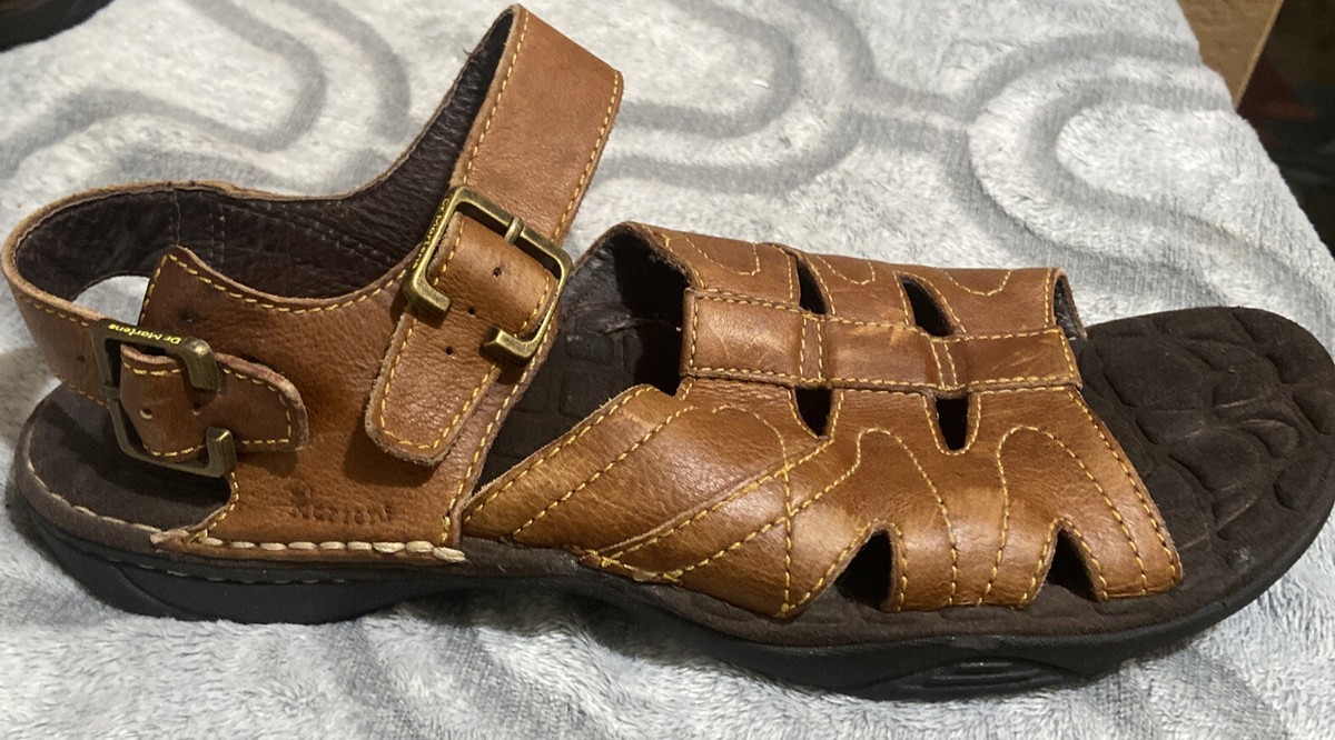 Dr. Martens Leather Fisherman Sz 13 Mens Sandals Brown Shoes  display picture 2