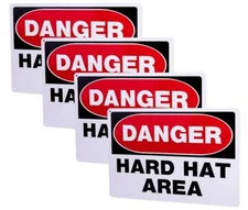 Danger Hard Hat Area SignDanger Do Not Enter Sign14x10 inch Rust Free Aluminu...