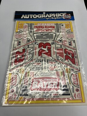 AUTOGRAPHICS BAYER #23 HARRIS TEETER RACING NASCAR DECALS PEEL AND STICK NEW!!