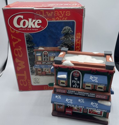 Coca-Cola Pick-A-Pet Veterinary Town Square Collection Christmas Village Coke