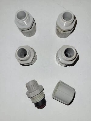 HUBBELL 3/8 F1 STRAIN RELIEF - GREY WITH GLAND COLOR RED - Image 1 of 3