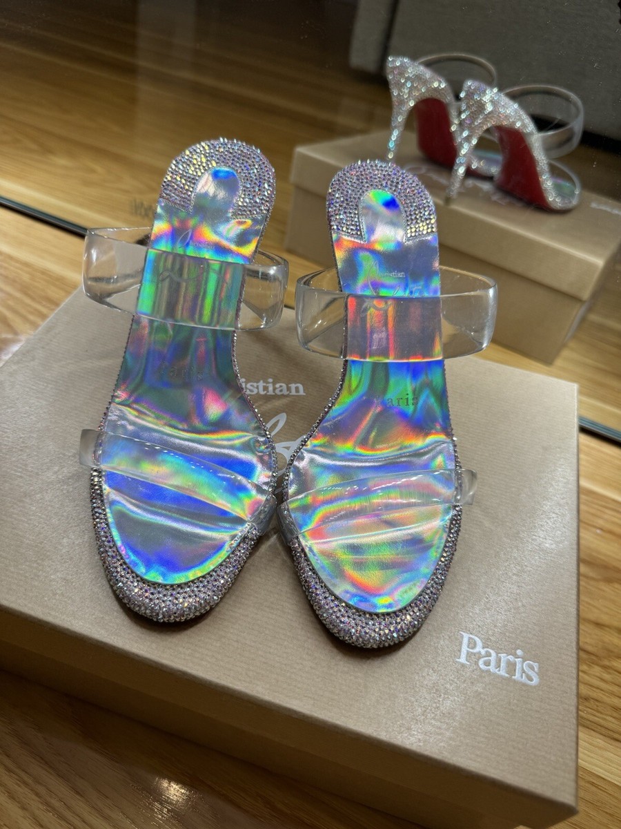 Christian Louboutin Just Strass 85 Crystal Embellished PVC