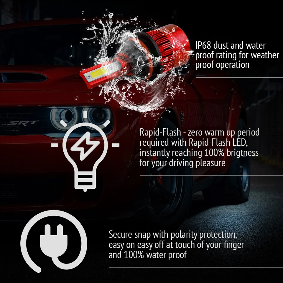 Kit faros LED HID XENTEC 9007 HB5 blanco para Pontiac Grand Prix 1997-2003 Foto 4 de 4