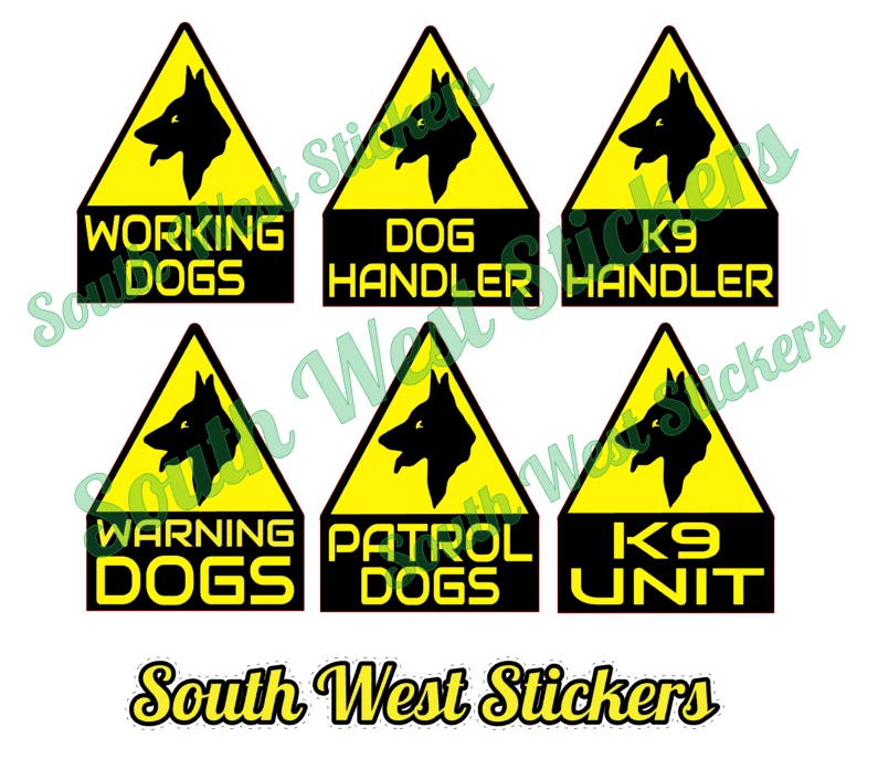 K9 Unit Dog Unit Handler Working Dogs Sia Keep Back Security Stickers Magnets x1