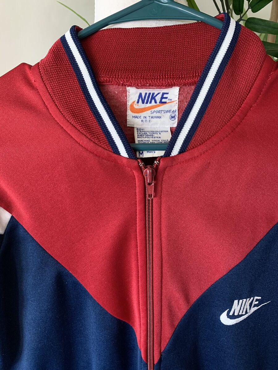 Vintage 70's Nike Track Jacket HipHop Grunge sz M Blue/Red Vintage 70's Nike Track Jacket HipHop Grunge sz M Blue/Red