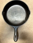 Vintage Wagner Ware Solid Cast Iron Frying Pan 9" Skillet Stamp G #6 on Handle