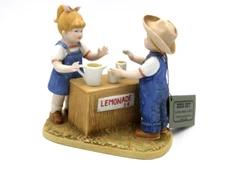 1999 Denim Days Porcelain HOMCO Figurine #15351-99 "Fresh Lemonade"
