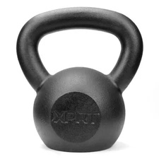 XPRT Fitness Powder Coated Cast Iron Kettlebell for Strength Training 5-50lbs