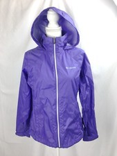 The Columbia Women MEDIUM Jacket Hidden Hood Windbreaker Vented Lightweight