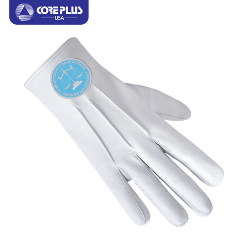 Masonic International Masons Gloves - Monitor Department White Leather - Picture 3 of 5
