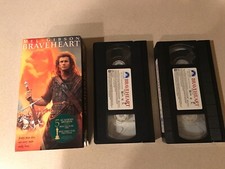 Braveheart VHS, 1996, 2-Tape Set Mel Gibson, Sophie Marceau