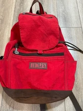 Vintage Hedgren Outdoor Gear Red Nylon Backpack Hiking Travel Pack