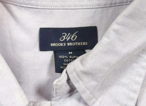 Brooks Brothers Shirt Mens Medium Purple Button Long Sleeve Supima Cotton Casual - Picture 3 of 7