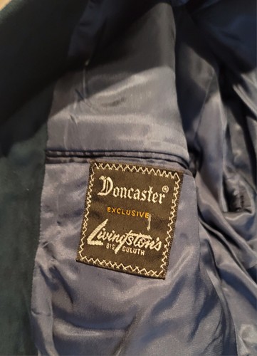 Cappotto sportivo vintage anni 70 Doncaster Livingston's blu cashmere due bottoni 42 - Foto 7 di 21