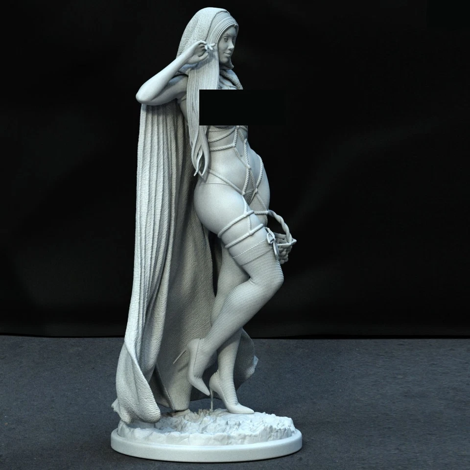 Beauty woman Red Hood 1/12 1/8 1/6 1/4 3D Print Model Kit Unpainted Unassembled - Image 3 of 3