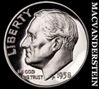 1958 Roosevelt Dime- Silver- Choice Gem Proof Luster No Reserve #J33