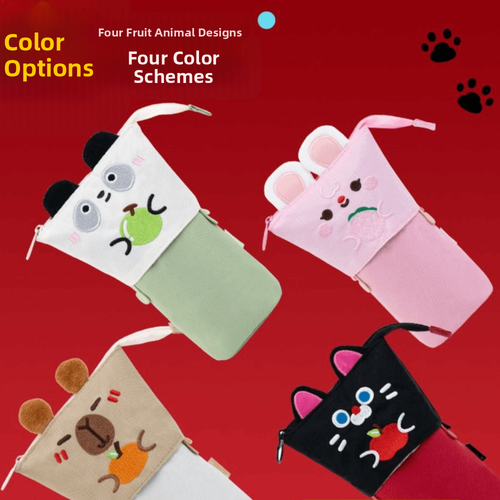 Capibara/Panda Pen Bags Stand Up Pencil Holder Portable Stationery Bag Gifts - Picture 8 of 12