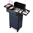 Byootique 3-Piece Makeup Train Cases Cosmetic Organizer Kit Rococo Midnight — photo 2