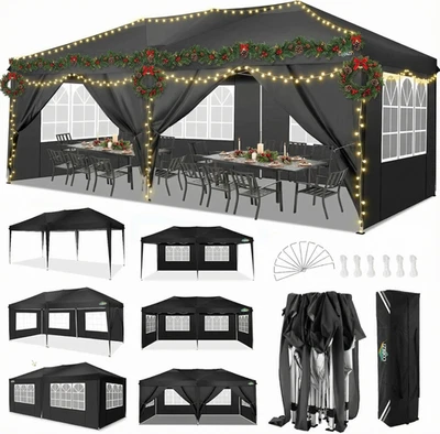 COBIZI Faltpavillon 3x6/3x4,5/3x3 Wasserdicht Stabil UV-Schutz Partyzelt Popup Pavillon