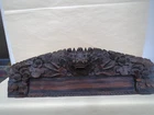 Balinese antique carved hardwood desk name stand with Barong mask SUPERB CARVING