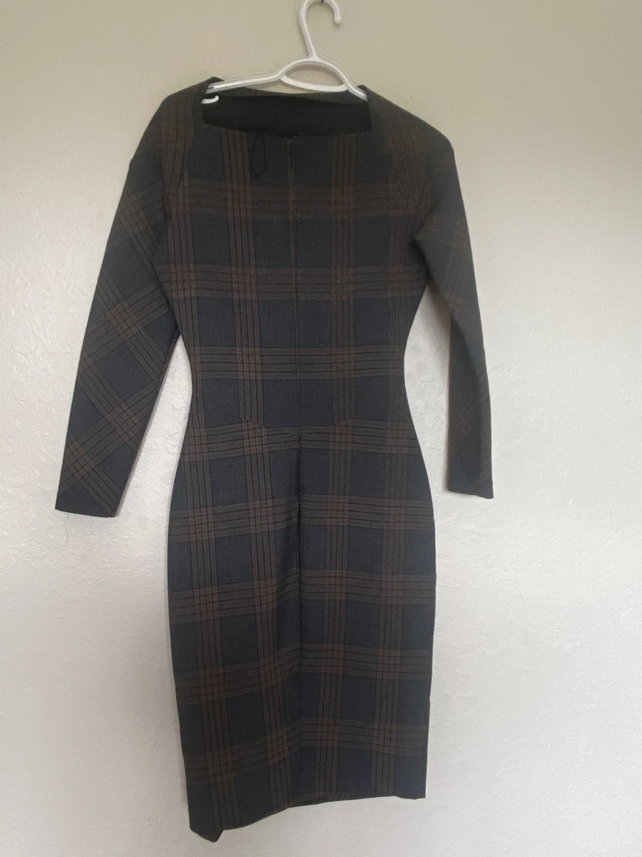 zara brown plaid dress Dresses for Women for sale Features belt loops and exclude-narvar-widget Women's Black Beaded Button Size:16 36/37