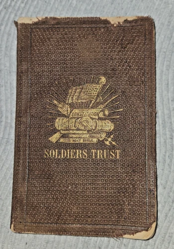 Unique Soldier Pocket Bible, Military Issue /PUTNAM BLUES/ 47TH REG, Mass. TRUST