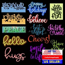 Words phrases affirmations metal cutting dies cut machine cutter die