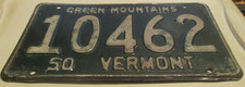1950 STATE OF VERMONT license plate ORIGINAL  antique vintage car tag 10462