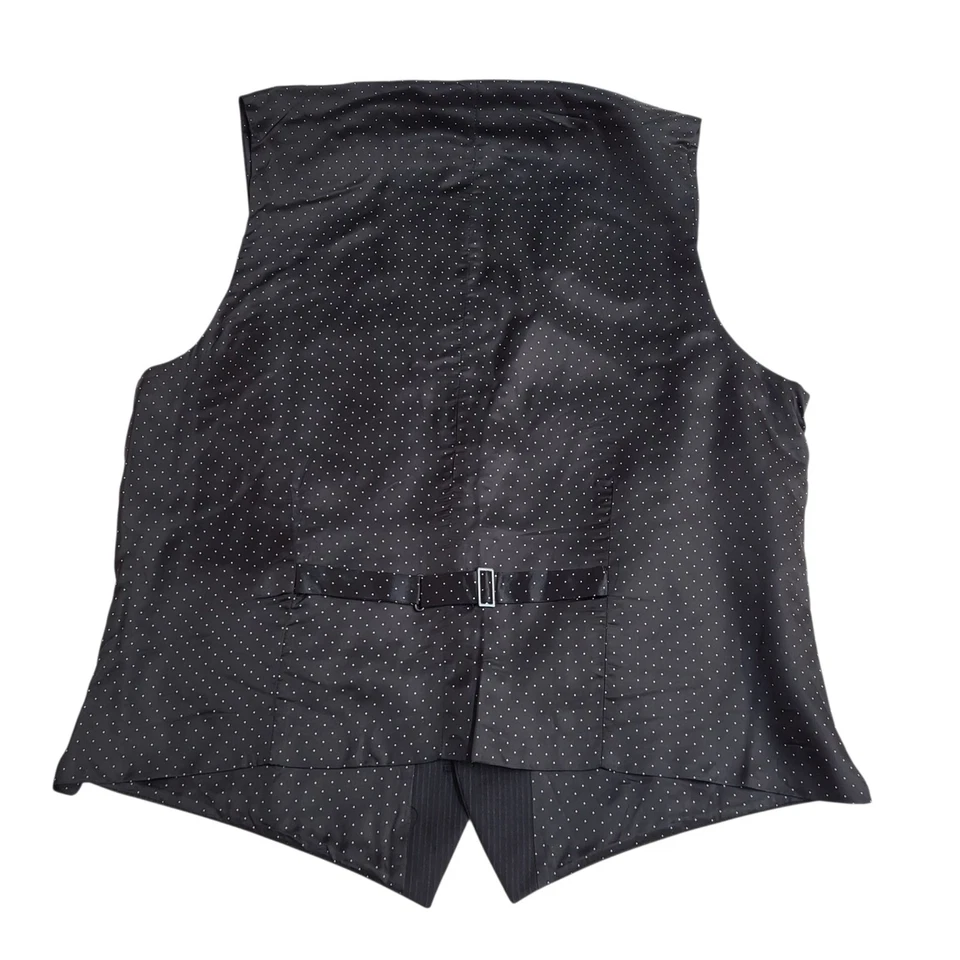 Jasper Conran Waistcoat Black Grey Striped Wool Bnwt RRP £49 Men's XL 44R - Image 2 of 4
