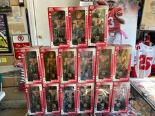SET OF  15 OHIO STATE FOOTBALL 2002 NATL. CHAMPS WHITE JERSEY RING BOBBLEHEADS