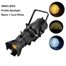 SHEHDS LEKO Profile Spotlight 250W Warm+Cool White LED Lights For Wedding Party