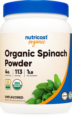 Organic Spinach Powder 1LB - Pure, Gluten Free, Non-Gmo, Certified Organic