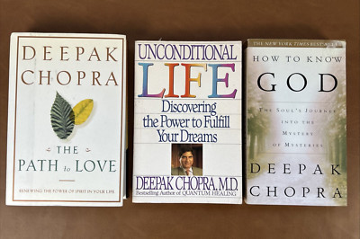 Deepak Chopra ~ How to Know God ~ The Path to Love ~ Unconditional Life ~3 Books