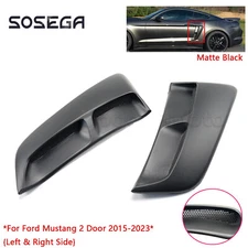 LH&RH Matte Black For Ford Mustang 2015-23 V3 Fender Panel Rear Side Body Scoops
