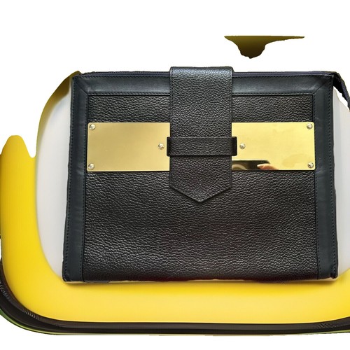 SOPHIE HULME 2-Way Shoulder Bag in Leather (NVY) | eBay