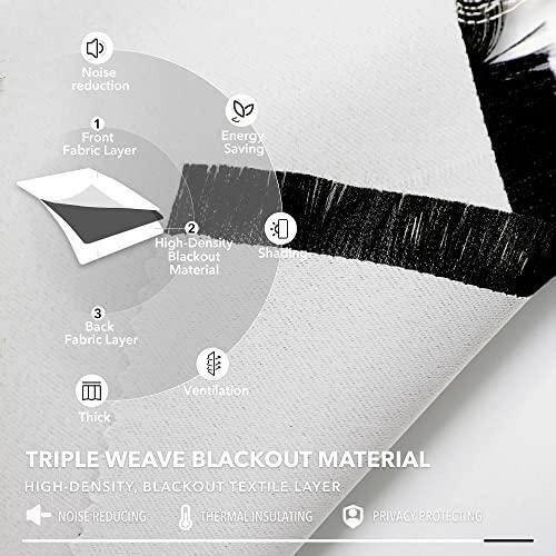 Deconovo Blackout Curtains for Bedroom, Back Tab and Rod Pocket Curtains - - Picture 3 of 7