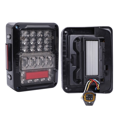 2PC LED Tail Lights Running Reverse Plug&Play For Jeep Wrangler JK JKU 2007-2017 - Picture 7 of 12