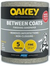Oakey Between Coats Finishing Sandpaper Roll 5m - Fine - 120 grit