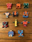Vintage 1985 Mattel Alphabots Transforming Letter Figures LOT